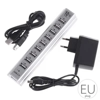 10 port keyboard u disk mouse usb 2 0 plastic splitter hub cellphone charging cable adaptor charger