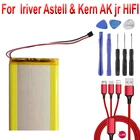 Сменный литий-полимерный аккумулятор 3,7 в для Iriver Astell  Kern AK jr HIFI, 2-проводной штекер + USB-кабель + Инструменты