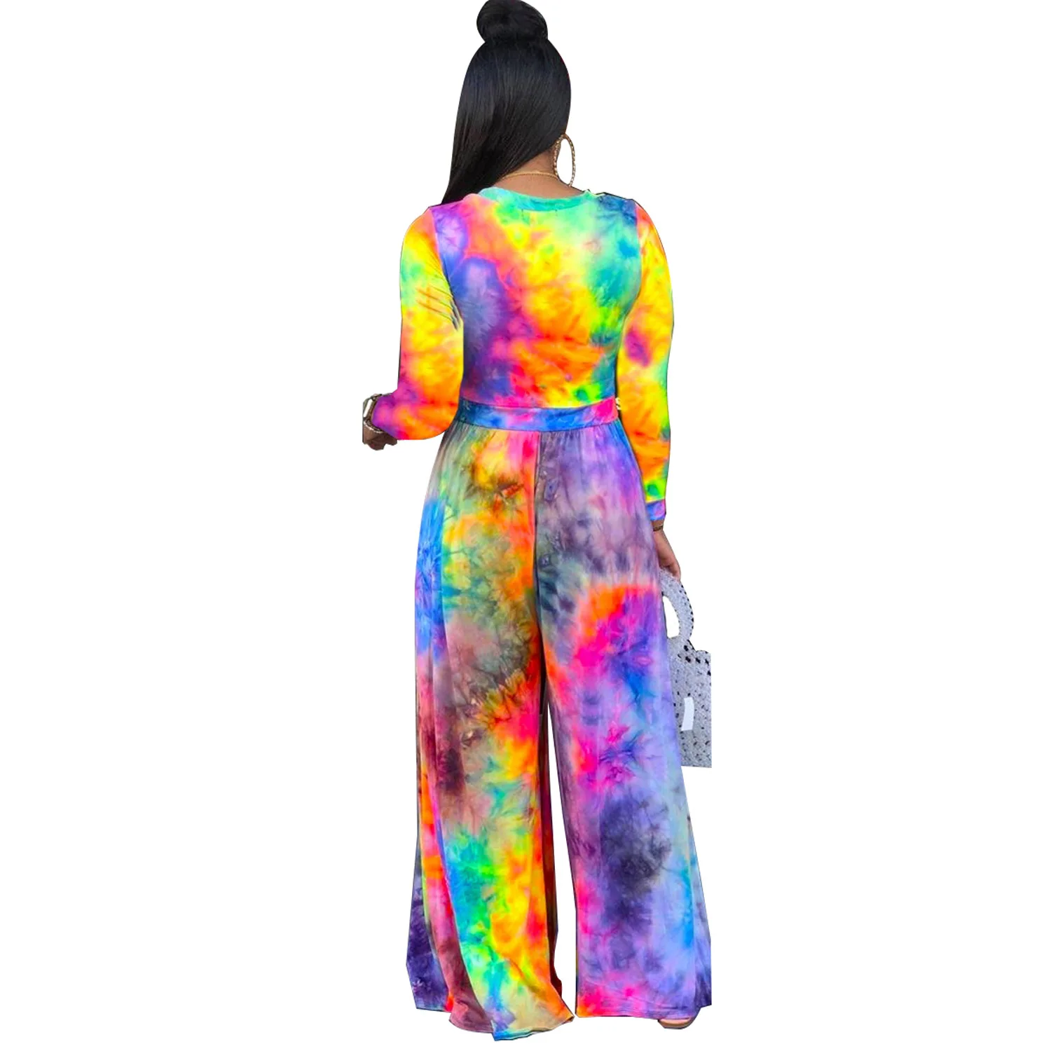 Jumpsuit Women Casual Fashion Women Painted Two Tone Jumpsuit Combinaison Femme Mono Mujer Verano Bodysuit Monos Mujer Elegante