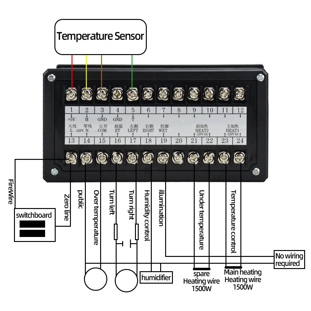 

XM-18S Dual Digital LED Temperature Controller Thermostat Control Switch Probe Incubator Cooling Heating Thermostat Sensor