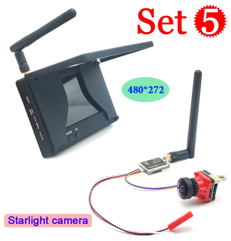 5 8G 48CH 4 3 дюймов ЖК-дисплей 480x272 для монитора с видом от первого лица встроенным