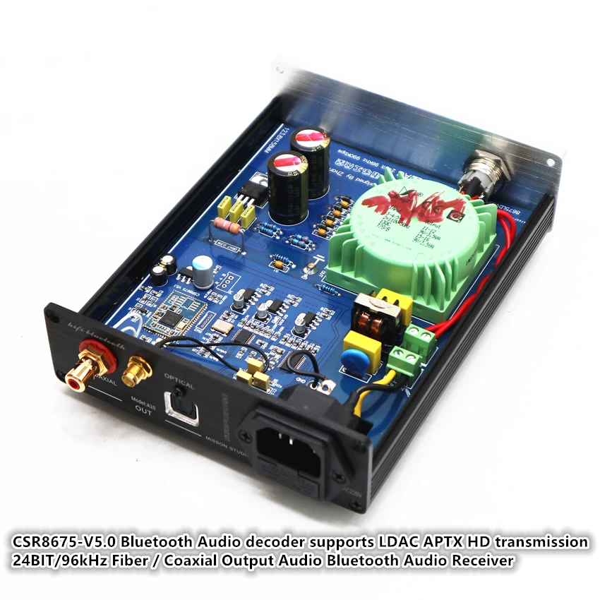 

CSR8675 Bluetooth 5.0 Audio decoder supports LDAC APTX HD transmission 24BIT/96kHz Fiber Coaxial Output Bluetooth Audio Receiver
