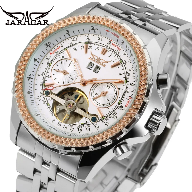 

Jaragar Luxury Men's Automatic Business Watch Multi-Function Waterproof Tourbillon Mechanical Fashion Wristwatches Male