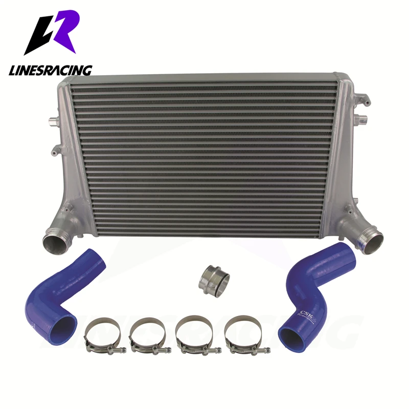 Серебристый комплект интеркулера подходит для VW Golf MK6 Jetta EOS Touran Beetle Skoda Octavia/Superb Audi