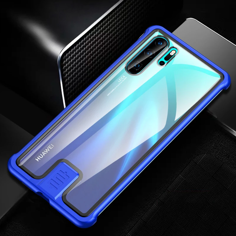 

For Huawei P30 Pro Case Anti-scratch 9H Clear Tempered Glass & Aluminum Metal Case For Huawei P30 Pro Slim Hard Protective Cover