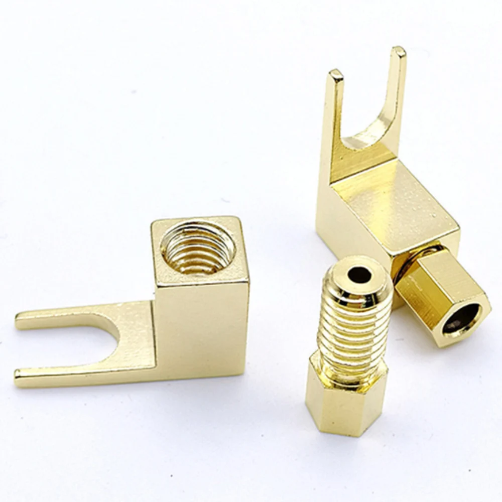 

Banana to Spade Adapter Plugs Y Type Speaker Cable Connector Banana Socket
