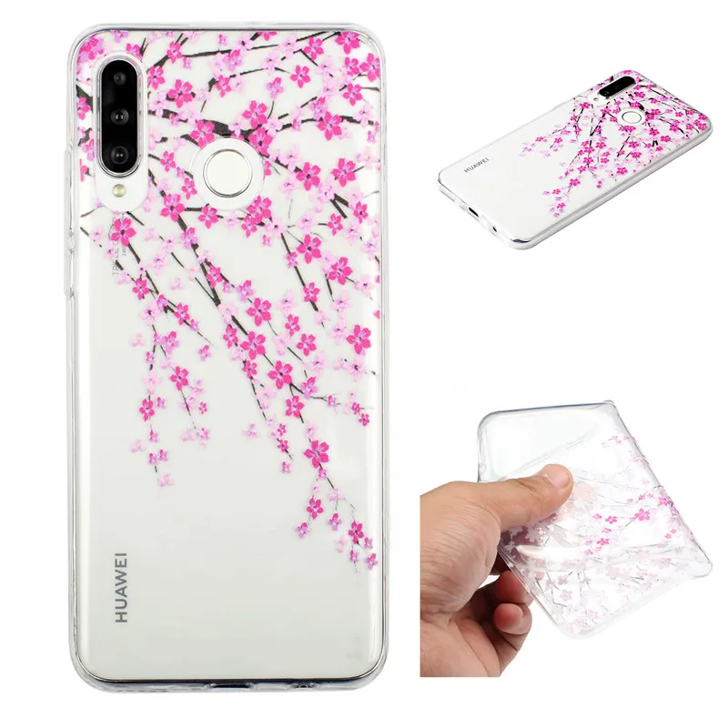 Мягкий с бесцветным прозрачным принтом Ультратонкий чехол из ТПУ для телефона