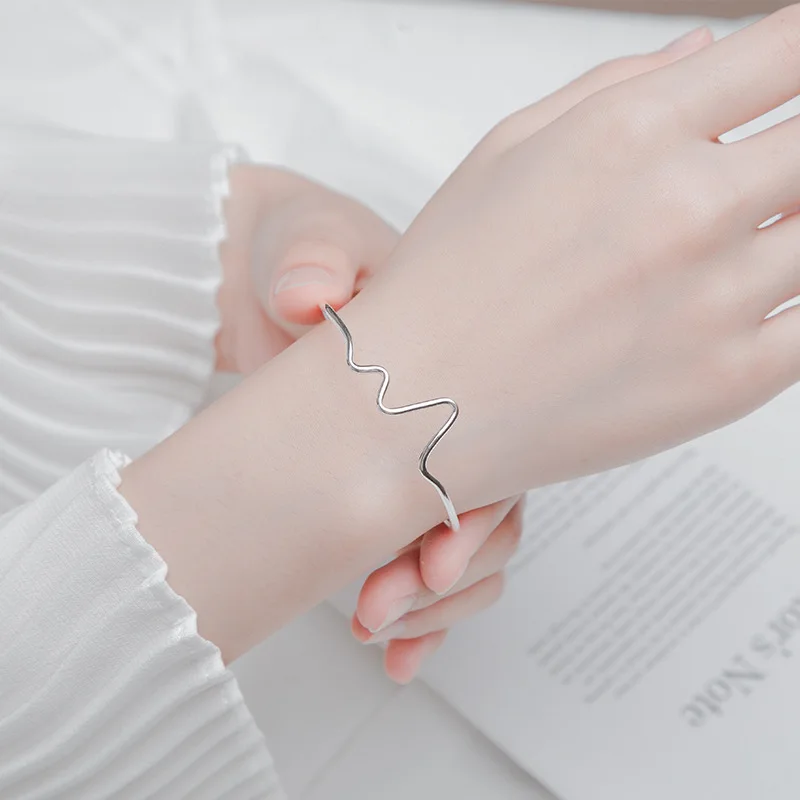 

Браслет с подвеской и геометрическим дизайном из стерлингового серебра 925 пробы и Браслет для женщин, модный элегантный Браслет для свадебн...