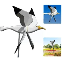 cute seagul whirligig windmill ornaments flying bird series wind wind decor stakes gardening grinders spinners supplies win a5x3