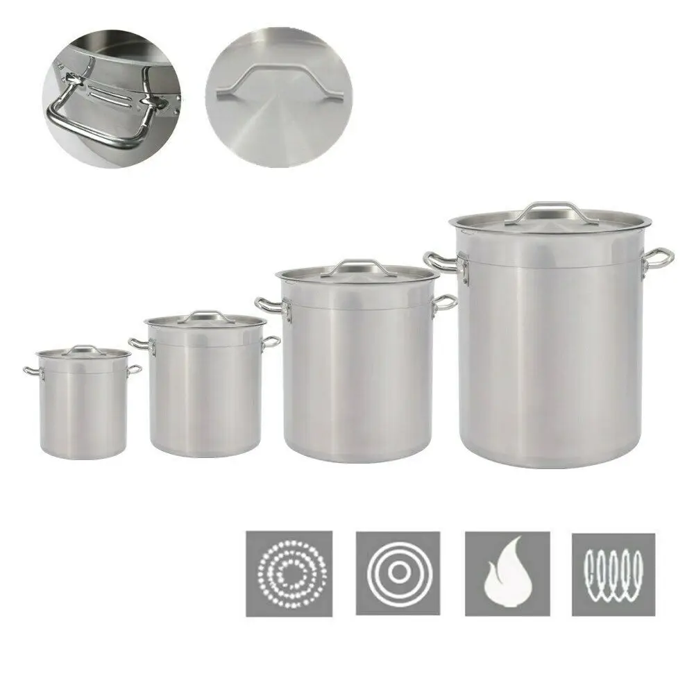 Глубокая кастрюля из нержавеющей стали столовая посуда с ручками и