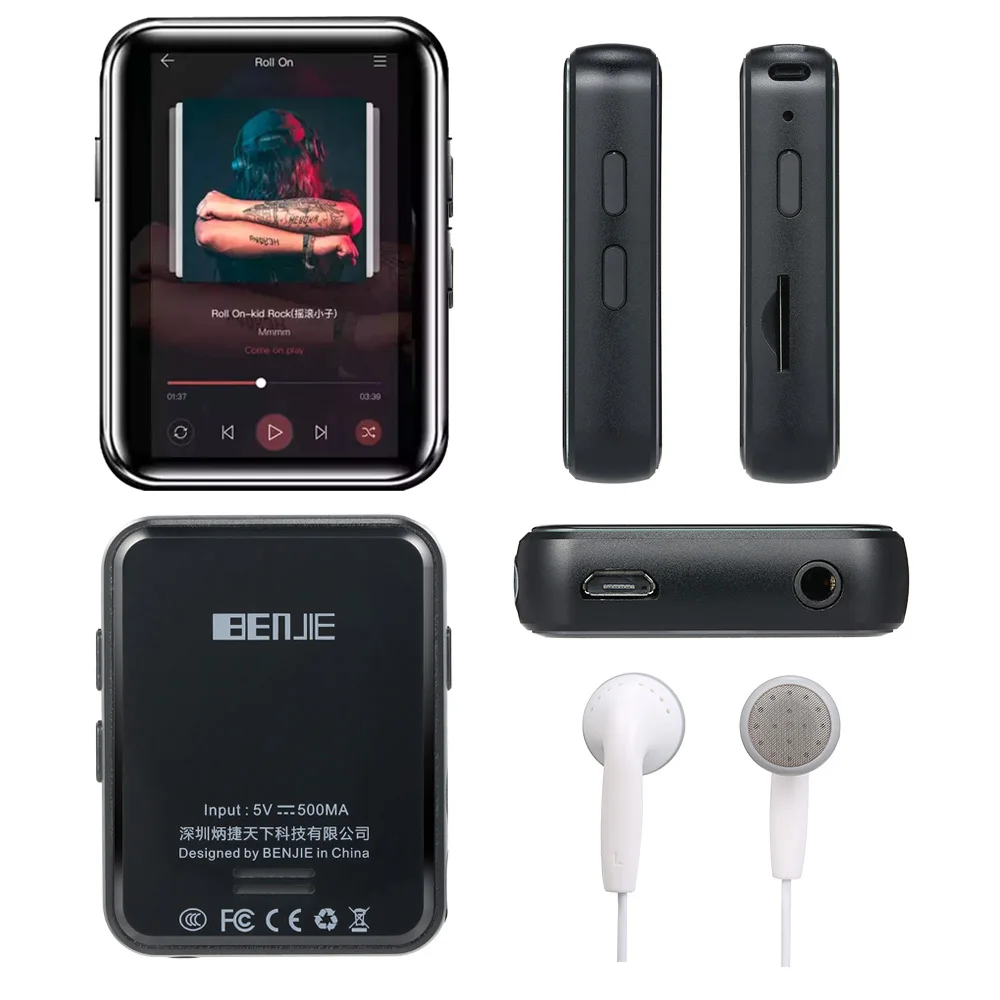 Bluetooth 5,0 MP3 плеер с динамиком 2,5 дюймов полный сенсорный экран 16 Гб электронная книга FM радио HiFi Bluetooth без потерь музыка видео