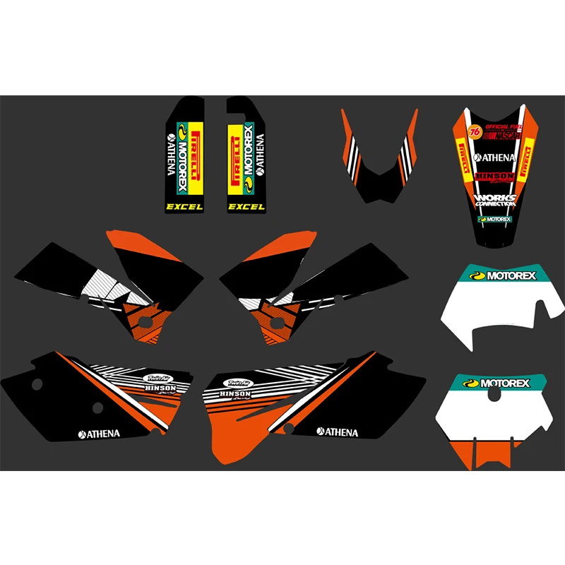 

Грязевой мотоцикл мотоцикла SXF MXC SX EXC Decla Графический комплект для KTM мотоцикла SXF MXC SX EXC 2005 2006 2007