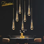 Современный роскошный подвесной светильник Cyrstal с золотым покрытием, кухонный гостиничный зал, скандинавский светильник, Подвесная лампа для спальни, Арт, подвесной светильник, светильник
