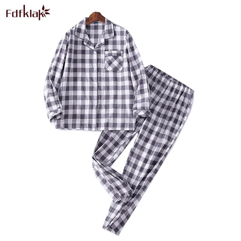 Женский пижамный комплект весна осень Домашняя одежда Хлопковая пижама женская