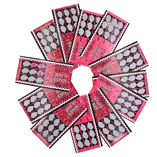 12pcs Scratch Card Топпер для торта, вечерние принадлежности Для холостяка, украшение торта, воздушный шар для пениса, соломинка в виде пениса, вечерние аксессуары для украшения невесты - Цвет: 12pcs Scratch Card