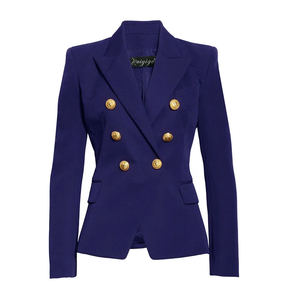 Модный короткий клетчатый блейзер для женщин новинка 2019 двубортный пиджак с