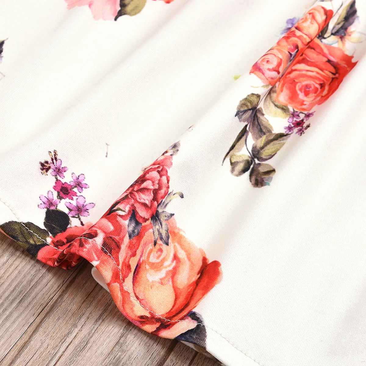 Вельветовое платье для девочек с длинным рукавом цветочным принтом | Детская