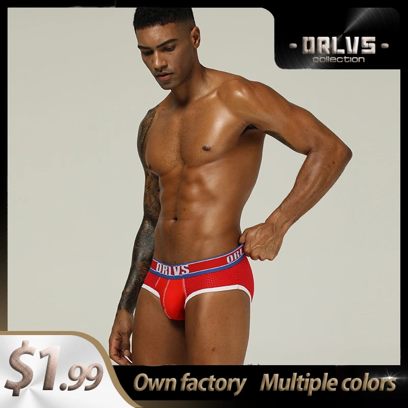 Мужские хлопковые трусы C удобные бикини для геев сексуальное нижнее белье