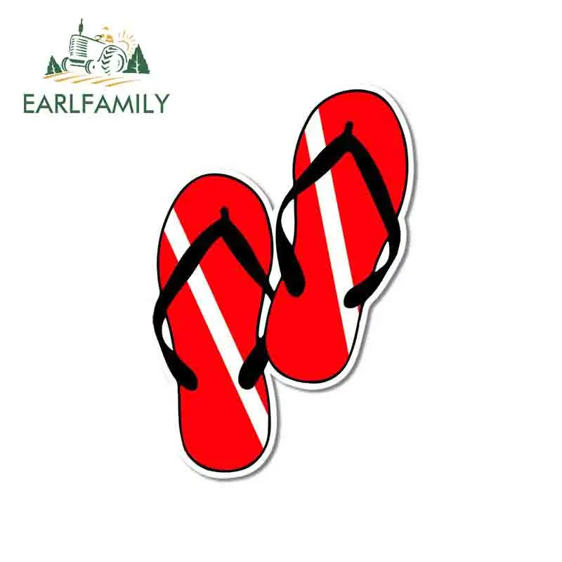 EARLFAMILY 13 см x 8 9 шлепанцы Diver Down флаг Стикеры погружения виниловые наклейки в виде