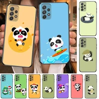 super cute panda phone case hull for samsung galaxy a70 a50 a51 a71 a52 a40 a30 a31 a90 a20e 5g a20s black shell art cell cove
