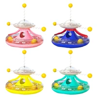cat interactive turntable ball toy pet iq treat leaking toy help dogs exercise multiple colors
