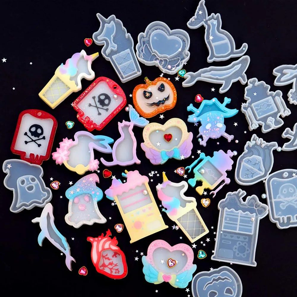 12 стилей шейкер зыбучий песок смола литье силиконовые формы Тыква Форма