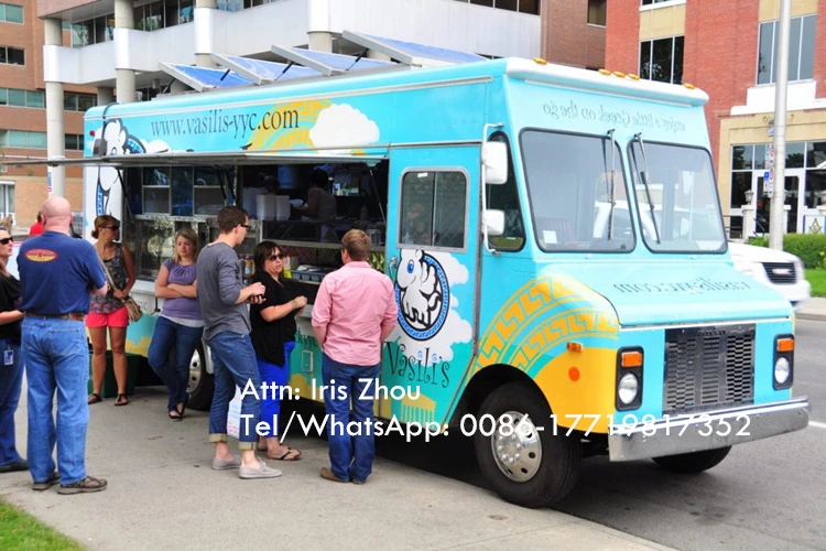 Уличная винтажная 5 2 м длинная Мобильная тележка для фаст-фуда трейлер еды лучшее