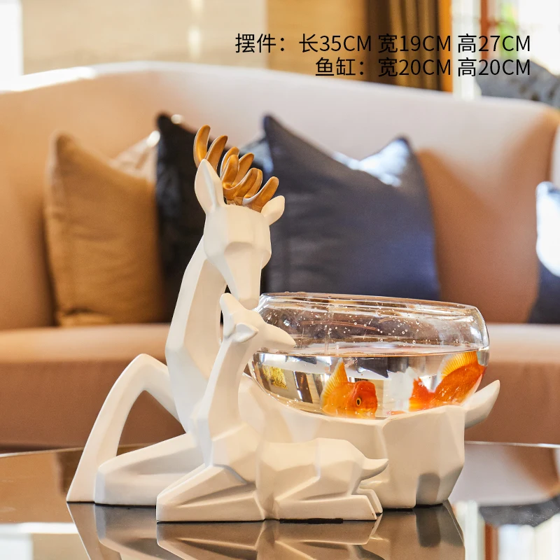 Креативная полимерная винтажная статуя в виде оленя для аквариума поделки