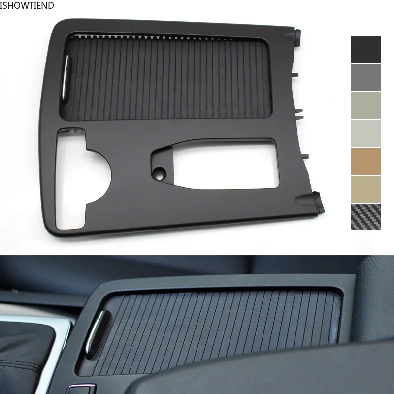 

Car Armrest Drink Holder Shutter Outer Frame Panel Central Control Storage Cover Plate Water Cup Holder Pull Curtain Accessories