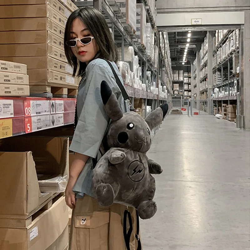 Оптовая продажа сумка через плечо с милым мультяшным Кроликом на пушистый рюкзак