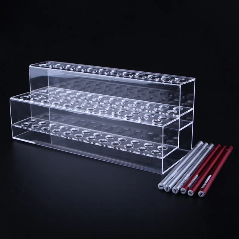 

New Clear Plastic Eyebrow Pencil Pen Holder Eyeliner Makup Brush Storage Acrylic Display Stand Shelf