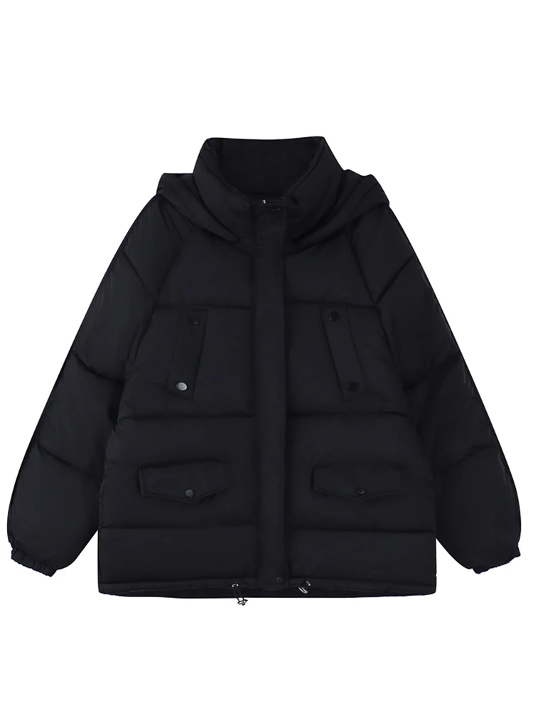 Новинка 2021 женские парки пуховые куртки с капюшоном модная теплая утолщенная