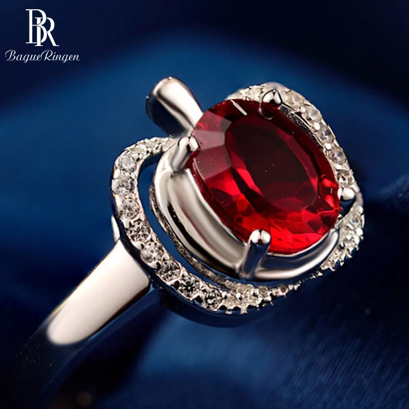 Кольцо Bague Ringen 100% натуральное серебряное кольцо 925 пробы с 8*5 мм роскошным