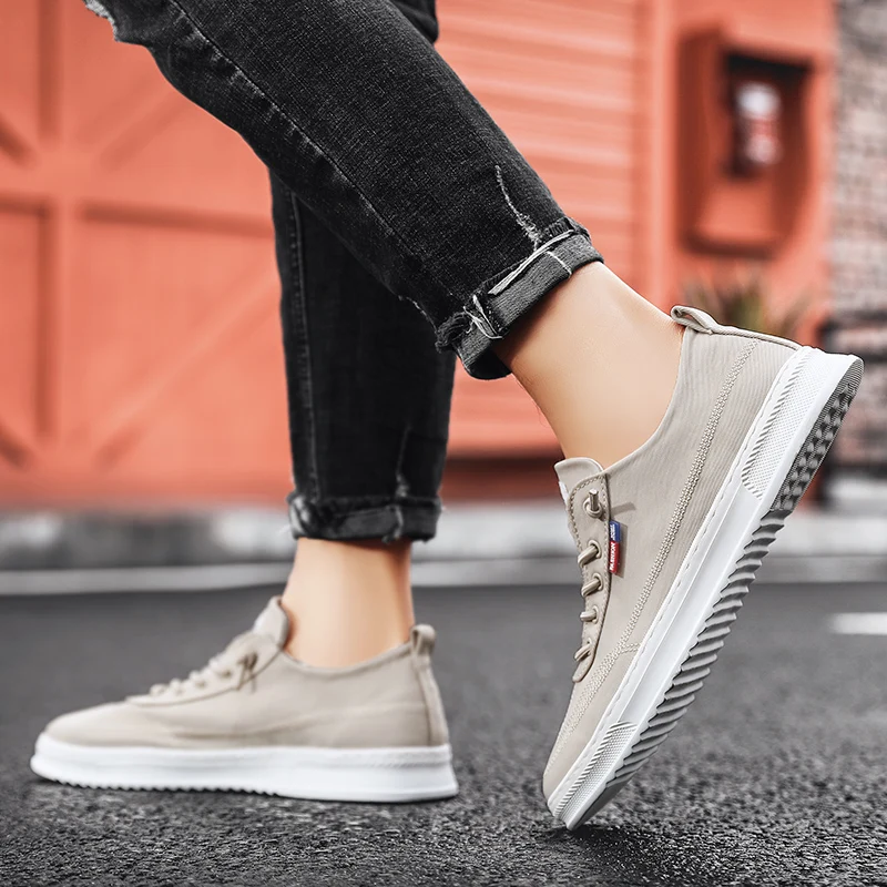 

Male Casual Shoes Mens Casual Canvas Shoes Outdoor Breathable Anti Slip For Men Summer Spring/summer Slip-on Comfortable Flat