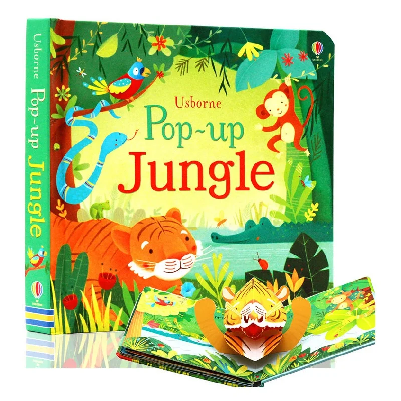 POP UP Jungle English Educational 3D Flap Picture Books Enchanted Forest Children Kids Reading Book POP UP Jungle English Educational 3D Flap Picture Books Enchanted Forest Children Kids Reading Book