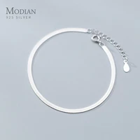 modian classic 925 sterling silver charm braceket or anklet for women adjustable snake bone chain fine jewelry 2020 design
