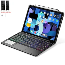 Touchpad Backlight Keyboard For iPad Air 4 10.9 inch 2020 Wireless Bluetooth Pen Holder Keyboard Case Cover
