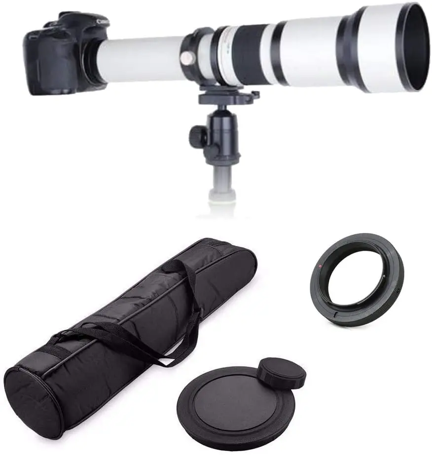Супер телеобъектив JINTU 650 1300 мм f/8 для Nikon D80 D90 D3200 D3300 D3400 D3500 D5100 D5200 D5500 D5600 D7100 D7500