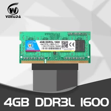 VEINEDA Sodimm DDR3L 2gb 4gb 8gb 1333mhz 1600MHz Ram Memory DDR 3L PC3-12800 204PIN DDR3 For Laptop