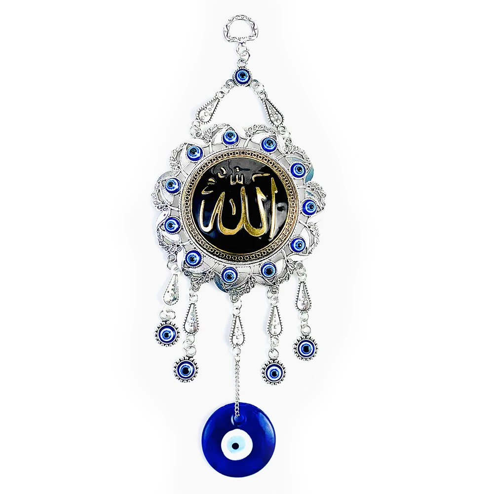 

Turkish Evil Blue Eye Bead Wall Hanging Decor Lucky Amulets Pendant Wind Chimes Blessing Protection Gifts Home Garden Car Decor