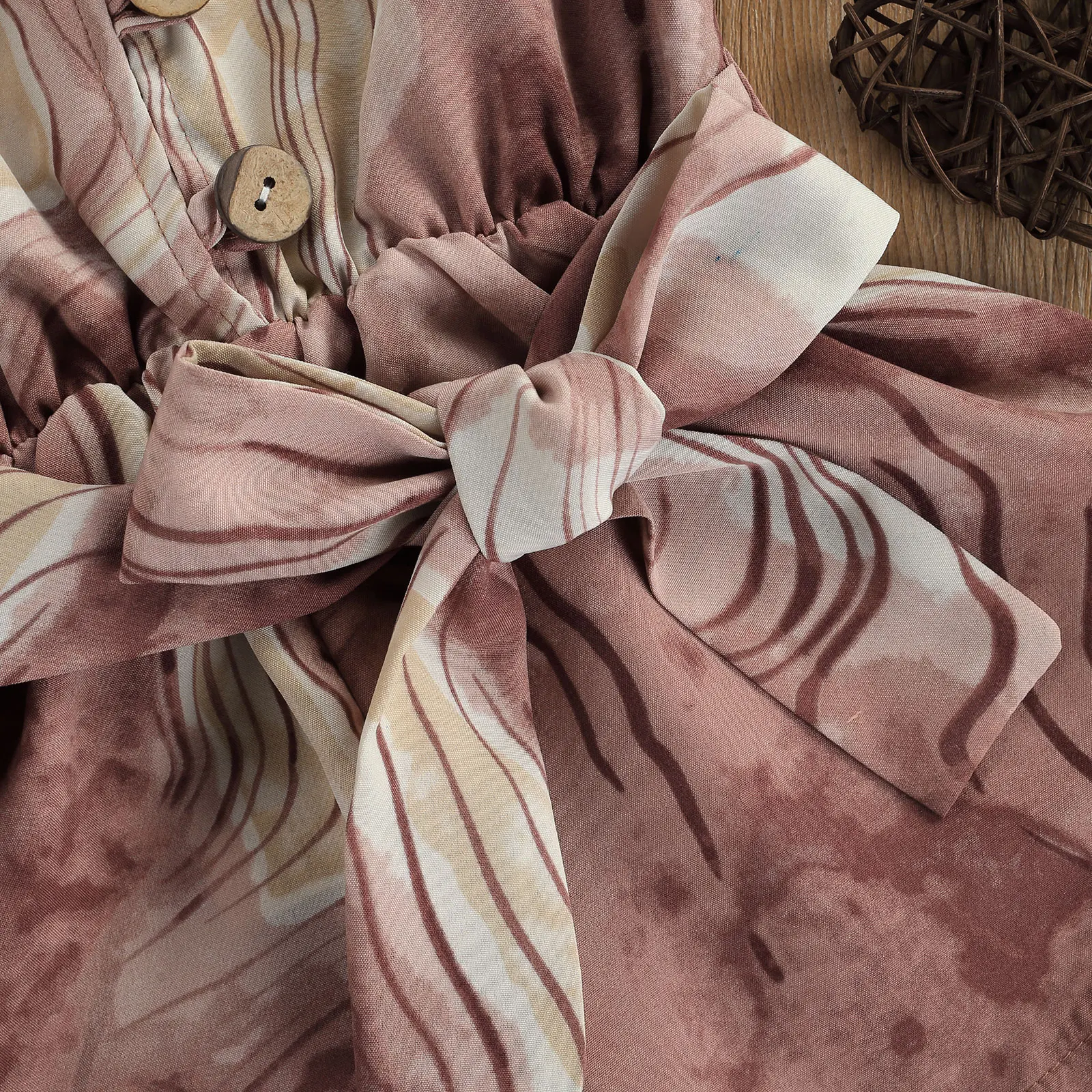 Дети тай дай Ромпер Для слинга с оборками без рукавов для маленьких девочек v