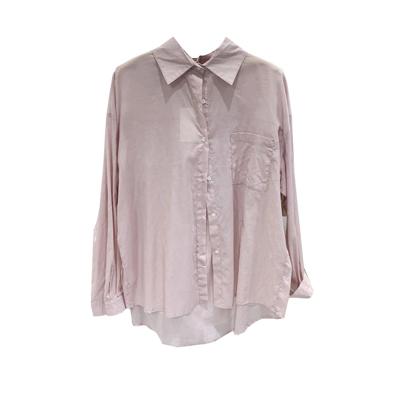 

South Korea Dongdaemun Spring/Summer 2021 Fresh Literature and Art New Versatile Loose Shirt Autumn Cardigan Women's