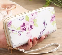 2022 the new womens wallet rose print wallet fashion handbags wild double zipper clutch bag multi card women bag purse
