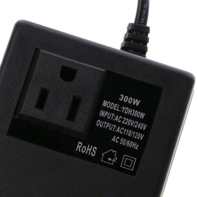 

300W 220/240V To 110/120V Ac Step Down Travel Voltage Transformer Converter Us Plug