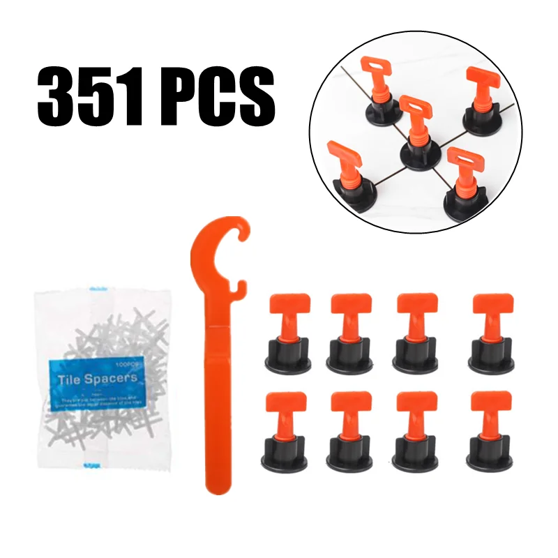 

351 pcs Level Wedges Tile Spacers for Flooring Wall Tile Leveling System Tile Leveler Locator Spacers Plier Tools