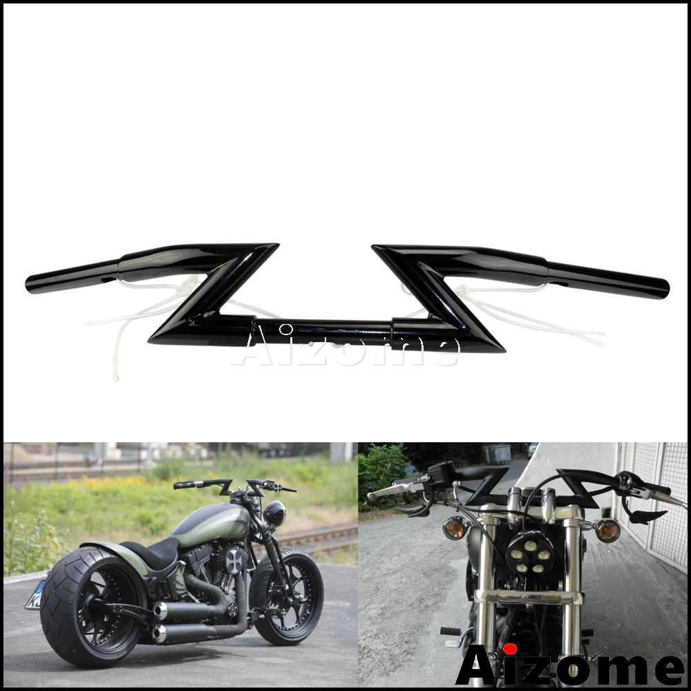 Универсальный руль для мотоцикла 1 &quotZ Harley Custom Chopper Softail Dyna XL Sportster Улица Боб 25 мм Z