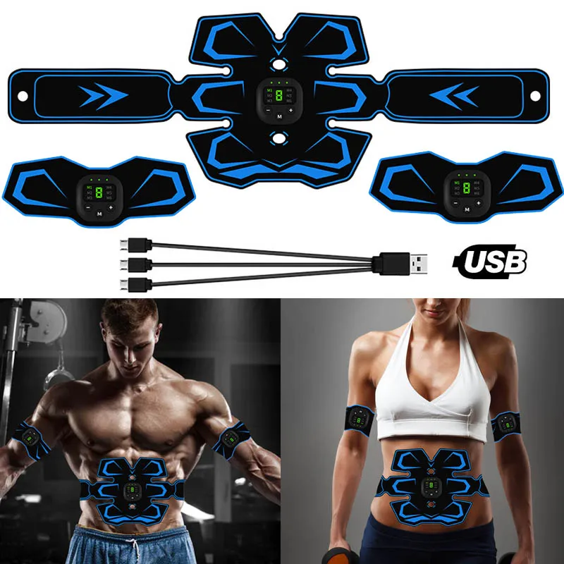 

USB аккумуляторная Беспроводной EMS Электрический брюшной приспособление для тренировки мускул ABS стимулятор тела Вес выпадения волос массаж...