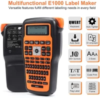 e1000 pro label maker printer compatible for p touch tze 231 label tape qwerty keyboard multiple symbols barcode industrial