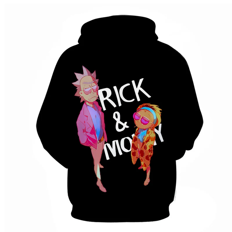 Толстовка в стиле хип хоп с 3D принтом Мужская/женская шапка забавным Рик Морти