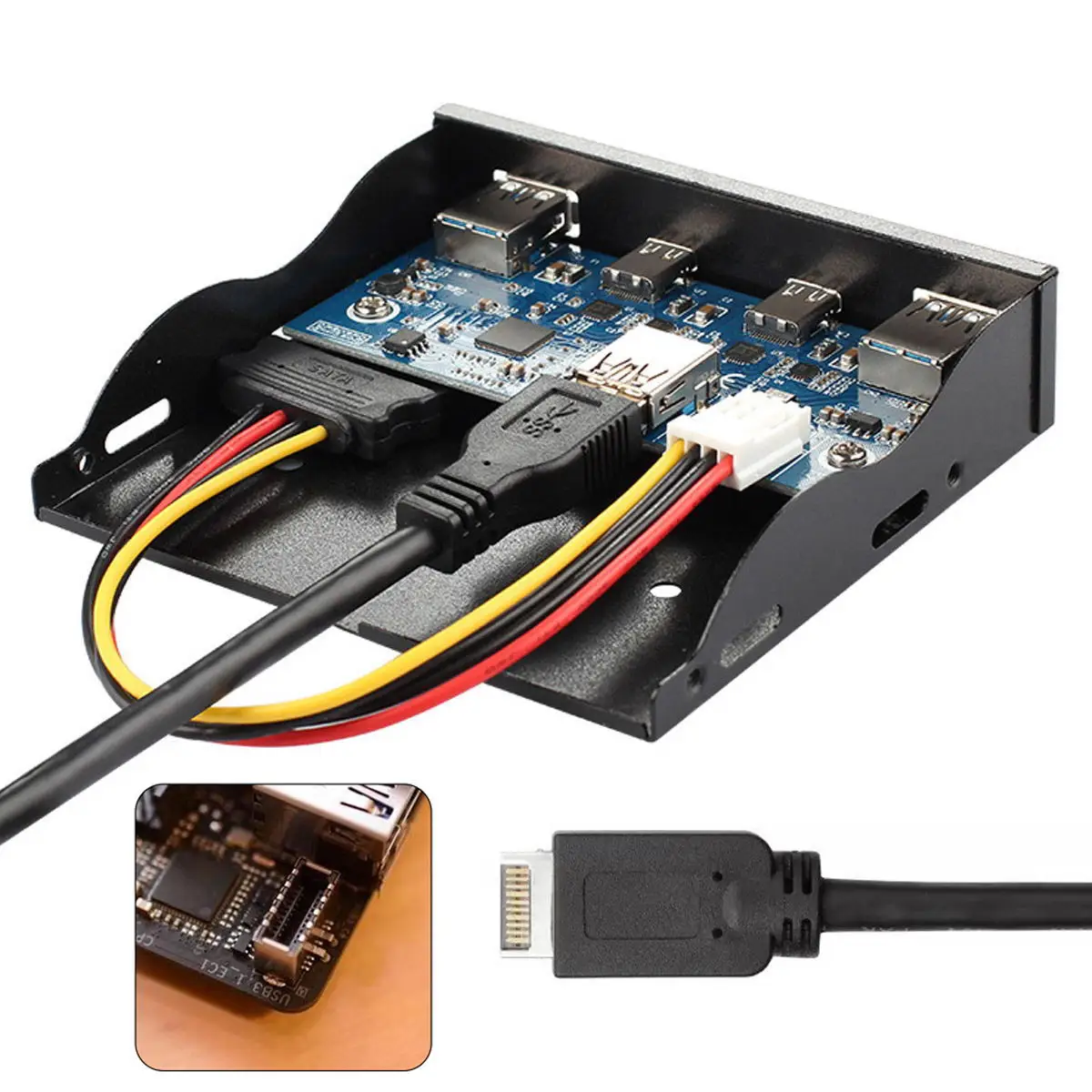 Разъем передней панели CY USB 3 1 внешний разъем для 0 и концентратор с 4 портами